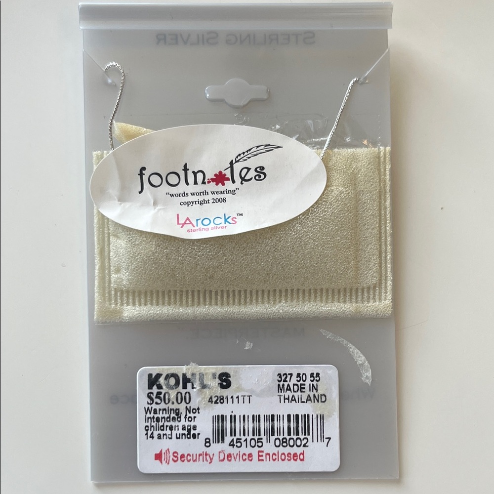 Sterling Silver Footnotes Brand “Family is Nature’s Masterpiece” Necklace w/ Box - Picture 6 of 6
